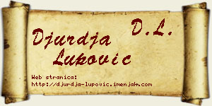 Đurđa Lupović vizit kartica